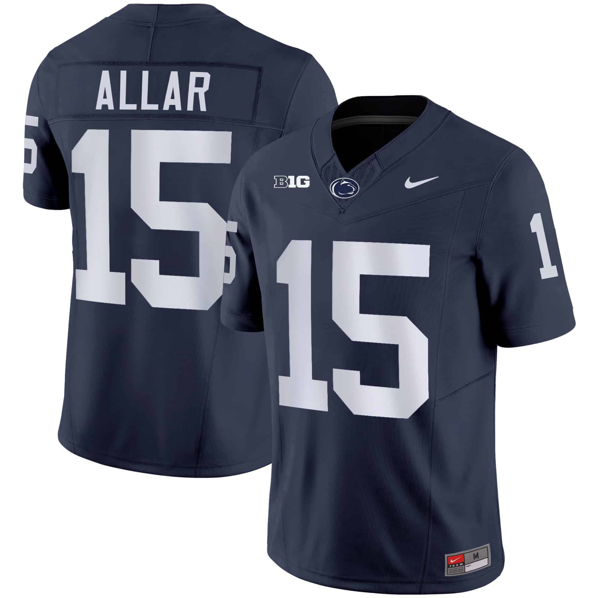 Men Penn State Nittany Lions #15 Allar Drak Blue 2024 Nike Vapor Limited NCAA Jersey style 1